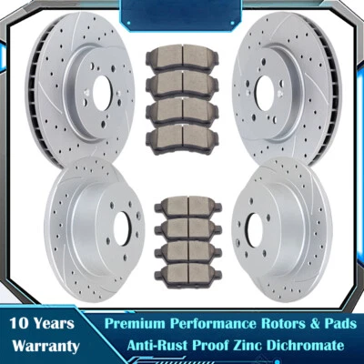 Rotores perforados delanteros traseros pastillas de freno discos de cerámica para MKZ Mazda 6 Ford Fusion Foto 1 de 4