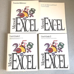 Microsoft Excel User Guides Books Instruction Manuals 1992 PC Computer Vintage - Afbeelding 1 van 10