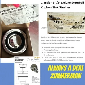 Küchenspüle Sieb EDELSTAHL Berg Sanitär MT300 3 1/2" ENTSORGUNGSDESIGNER - Bild 1 von 8