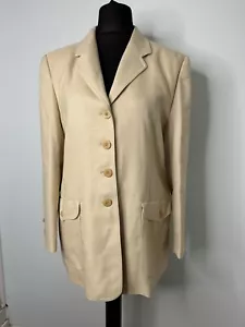 Viyella Petite Ladies Cream Vintage Blazer Jacket Size 14 - Picture 1 of 9