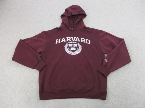 VINTAGE Harvard Crimson Sweater Adult Medium Red Champion Sweatshirt Mens Cover
