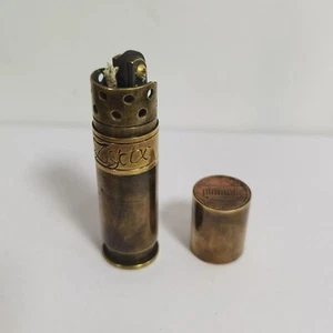 Trench Art Kerosene Lighter Solid Brass Shell Casings Copper Penny 1941 Replica - Picture 1 of 8