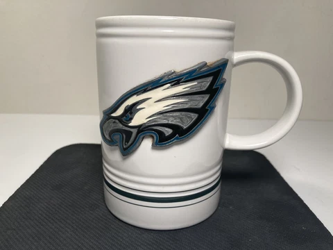 NFL Philadelphia Eagles Coffee Cup Mug Football Raised Eagle Cover
