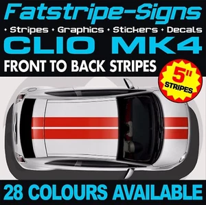 para adaptarse a RENAULT CLIO MK4 RAYAS GRÁFICAS CALCOMANÍAS 1.2 1.5 D SPORT RS 200 - Imagen 1 de 2