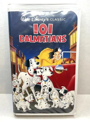 Original Edition 101 Dalmatians Disney Black Diamond Classic Clamshell 1992 VHS  - Image 1 of 4