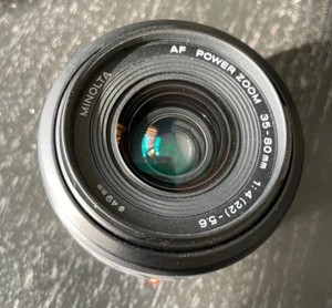 Vintage 1991 Minolta Maxxum 35-80mm 1:4-5.6 AF Power Zoom Lens 0.5m/1.6 ft - Picture 1 of 4