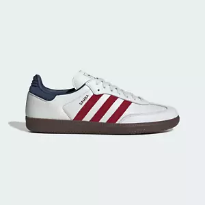Adidas Samba OG IH4881 Sneakers Uomo Bianco Rosso Pelle Stringate Scarpe Lifestyle - Foto 1 di 96