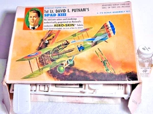 1st Lt. David Putnam's Spad XIII Plastic Model Airplane in original box - Picture 1 of 4