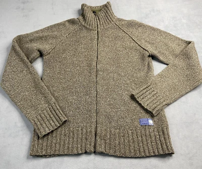 Diesel Sweater Men Large Brown 100 Lana Wool 1/4 Zip Pullover Jumper Herringbone - Image 1 of 4