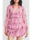 LoveShackFancy Pink Madina Floral Mini Dress Size:4 $495 NWT