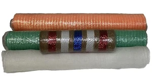 Decorative Spring Mesh Spools Green, Pink & White & Patriotic Red White & Blue N - Picture 1 of 8
