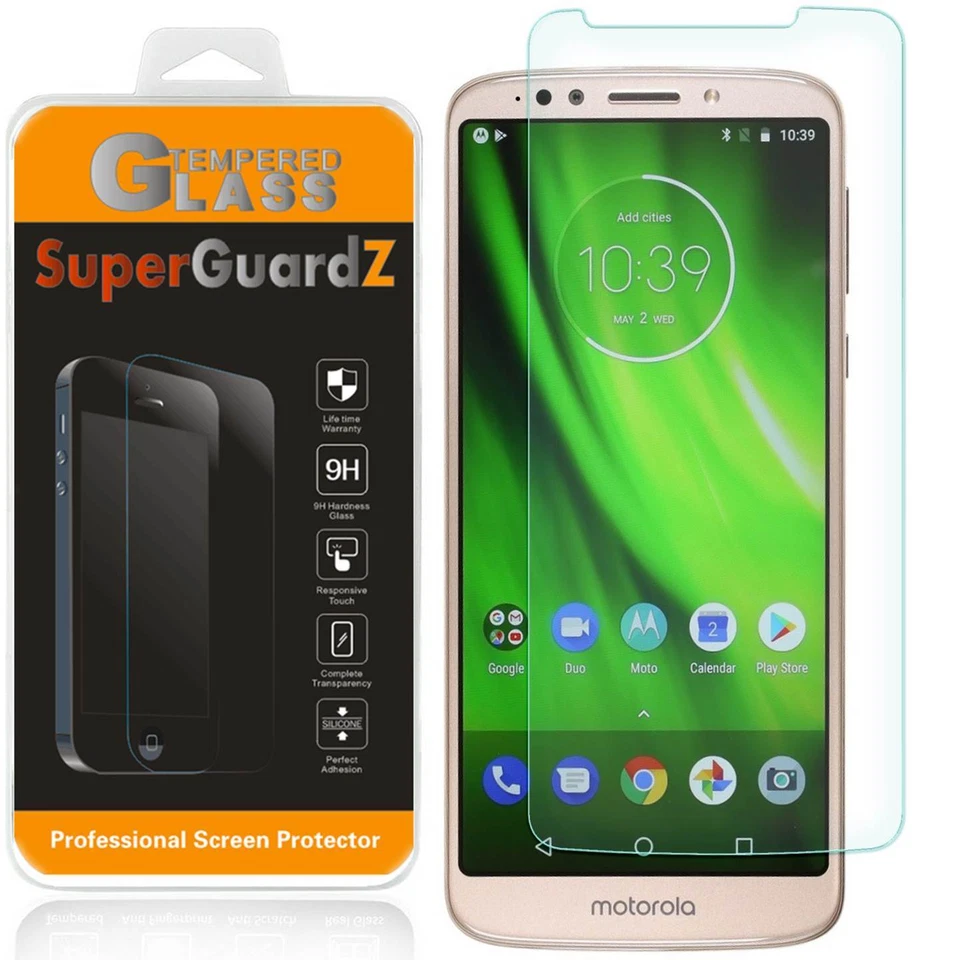 2X SuperGuardZ® Tempered Glass Screen Protector For Motorola Moto " G6 Play " - Image 1 of 4