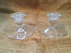 2 Vintage Fostoria AMERICAN CLEAR Candlesticks Taper Candle Holders