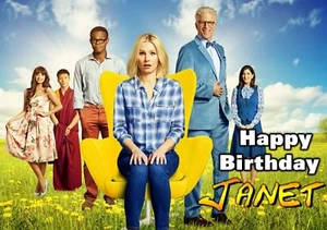 The Good Place Spoof TV Ted Danson Happy Birthday PERSONALISED Greeting Art Card - Picture 1 of 12