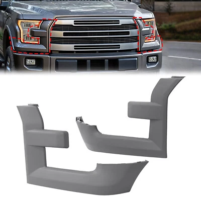 Rejilla moldura bisel faro izquierdo derecho gris para Ford F150 F-150 2015-17 Foto 1 de 3