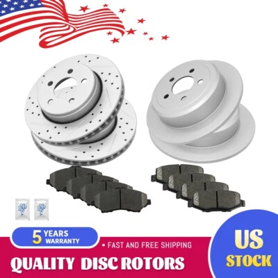 Front Rear Brake Rotors Ceramic Brake Pads for 08 - 11 Jeep Liberty Dodge Nitro - Image 1 of 4