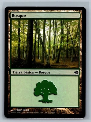 Magic The Gathering SPANISH Magic Encyclopedia 2011 Forest #222/224 MTG TCG CCG - Image 1 of 2