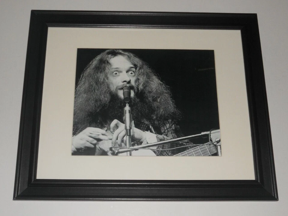 Framed Ian Anderson Jethro Tull "Bug Eyes" 1972 on Stage Poster 14" x 17" - Image 1 of 1