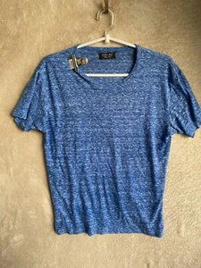 ZARA MAN Casual T-Shirts Top Size S Mens Blue Short Sleeve - Picture 1 of 10