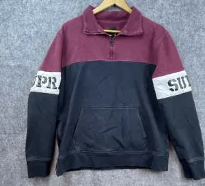 Supra Sweatshirt Mens Medium Color Block Arm Spellout Logo - Picture 1 of 7