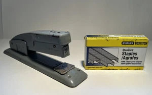 Vintage Swingline Office Stapler WITH VINTAGE STANELY STAPLES MADE in USA WORKS - Picture 1 of 12