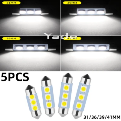 5x 36mm LED 3SMD Soffitte Auto KFZ Innenraumbeleuchtung Kennzeichenbeleuchtung  - Bild 1 von 4