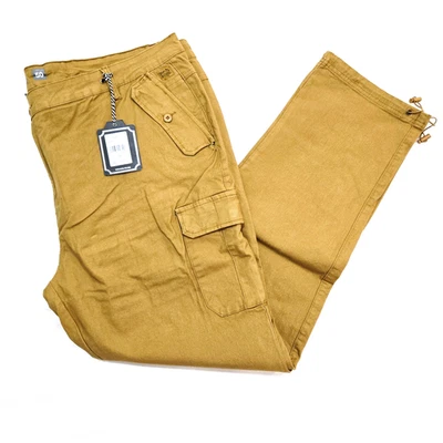 Jeans masculino Bornfly Premium grande e alto cáqui clássico slim ajuste reto jeans - Imagem 1 de 4