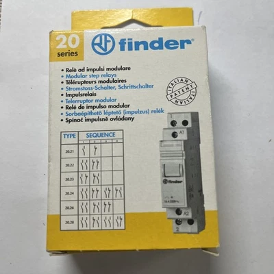 Finder DIN Rail Latching Modular Step Relay, 230V ac Coil, 16A , DPST - Image 1 of 2