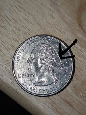 2005-p 25c Minnesota State Quarter Die Error Die Crack Obverse - Image 1 of 4