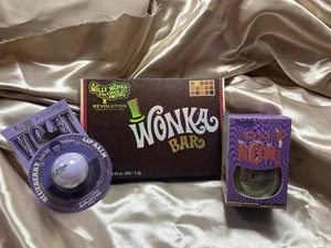 Willy Wonka x Revolution 🌸 Wonky Palette, Golden Egg, Violet Lip Balm - Picture 1 of 4