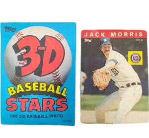 1985 Topps 3D Baseball Stars Card Jack Morris Tigers #28 Of 30 Man Cave Wall Art - Picture 1 of 7