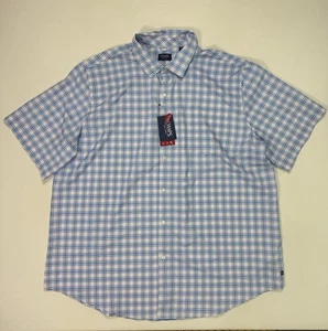 Chaps Shirt Mens 3XLT Tall Button Down Preppy Camp Plaid Classic NWT Stretch - Picture 1 of 11