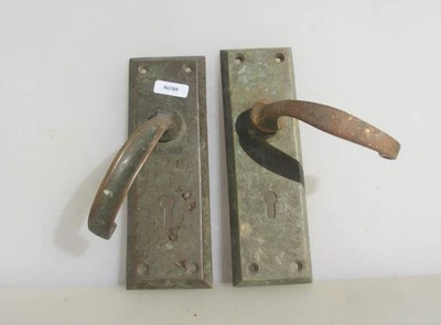 Vintage Brass Lever Door Handles Old Antique Art Deco ODD - Image 1 of 4