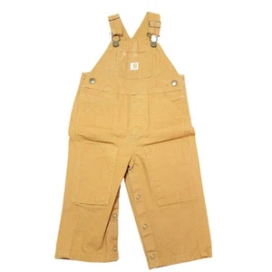 Carhartt hellbraune Babys 12M Ente Canvas Doppelknie Farmer Utility Latzhose gebraucht, in einwandfreiem Zustand - Bild 1 von 6
