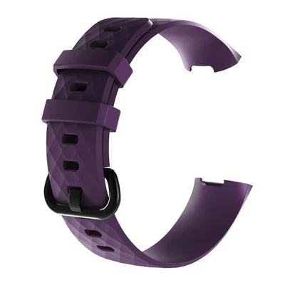 Wristband For Fitbit Charge 3 4 Replacement Silicone Rubber Band Strap Bracelet - Image 1 of 4