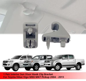 Soporte de clip de gancho para visera de sol interior para Toyota Hilux Vigo MK6 MK7 2004-2015 - Imagen 1 de 7