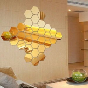 24stück Hexagon Spiegel Wand Aufkleber Sets, DIY Geometrische Abnehmbare 24stück Hexagon Spiegel Wand Aufkleber Sets, DIY Geometrische Abnehmbare
