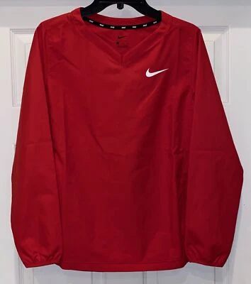 NIKE Stock Manga Larga Rojo Béisbol Windshirt Chaqueta Jóvenes Niños Talla M XL Foto 1 de 4