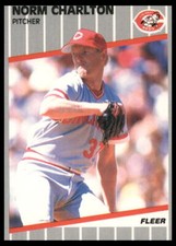 1989 Fleer #155 Norm Charlton Cincinnati Reds Baseball Card