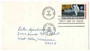 First Man on the Moon FDC  Sep 9 1969 Washington DC First Day of Issue - Picture 1 of 2