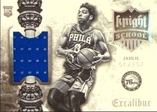2015-16 Panini Excalibur Knight School Jahlil Okafor #5 Philadelphia Patch