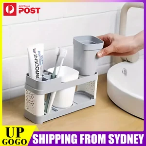 Multifunctional Toothbrush Holder Handfree Automatic Toothpaste Dispenser Set AU - Picture 1 of 10