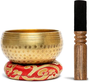Campana Tibetana, Campane Tibetane Originale per La Purificazione Con Cuscino E - Foto 1 di 12