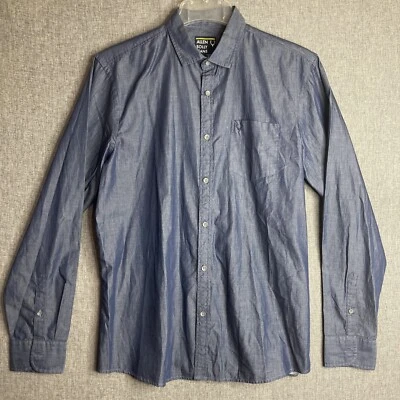 Allen Solly Shirt Mens Size Euro 40 Chambray Long Sleeve Button Up Shirt MS5 - Image 1 of 4
