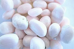 One Mangano Calcite Tumbled Stone Peru 25-30mm Healing Crystal Reiki Master Love - Bild 1 von 4