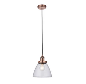 Pequeña luz de techo colgante Endon Lighting Hansen cobre industrial 76332 - Imagen 1 de 10