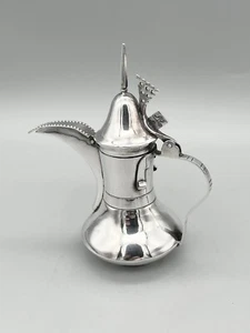 MINIATURE STERLING SILVER ARABIC DALLAH COFFEE POT, MIDDLE EASTERN, c.1970s - Picture 1 of 7