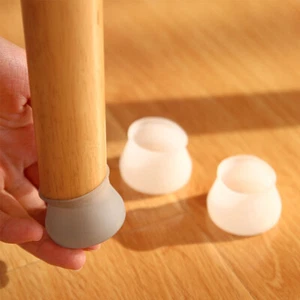 Silicone Slider Chair Leg Protector For Hardwood Floors Fits All Shape 4 Pcs - Picture 1 of 9
