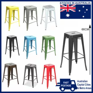 66cm Replica Tolix Metal Cafe Bar Stool Stackable Backless Stools Dining Chairs - Picture 1 of 209