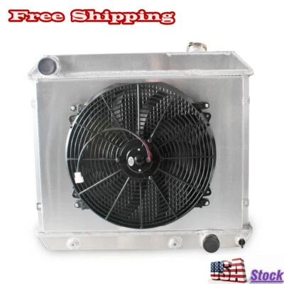 3Row Radiator+Shroud+Fan For 1965 1966 Oldsmobile Cutlass V8 CC284 Foto 1 de 4